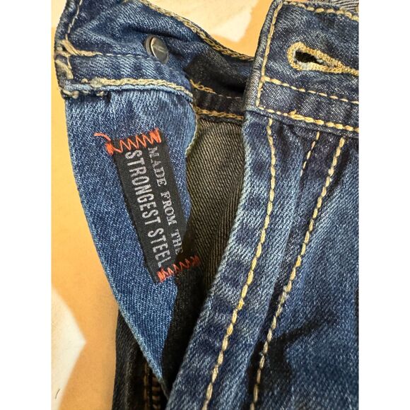 AXEL Men's Jeans sz38/32 inseam 30" Distressed Relaxed Fit Straight Leg Raw Hem - Picture 12 of 15